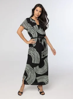 Zwarte Jurk Met E Print-Norah Outlet