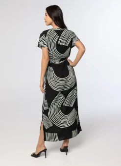 Zwarte Jurk Met E Print-Norah Outlet